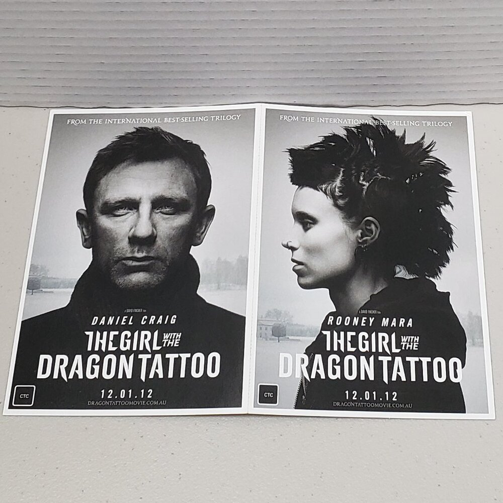 Girl With The Dragon Tattoo Promo Postcards Australia